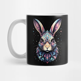 Blue, Pink And Yellow Geometrical Bunny Mug